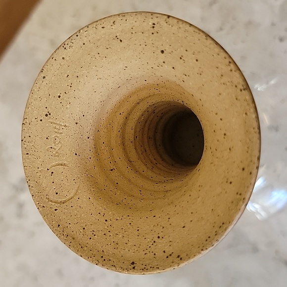 💗 (2) Handmade Ceramic Wine Goblets Glasses Signed 2014 - Picture 5 of 8